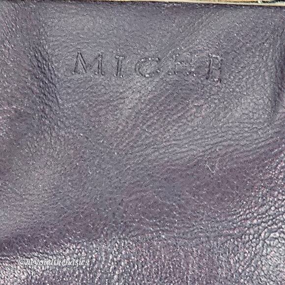 Miche Karie Purple Ruffle Front Faux Leather Coin Pouch - Picture 5 of 9